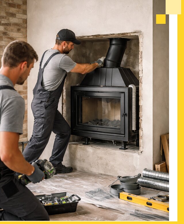 Установка каминных топок в Апатитах: монтаж, подключение