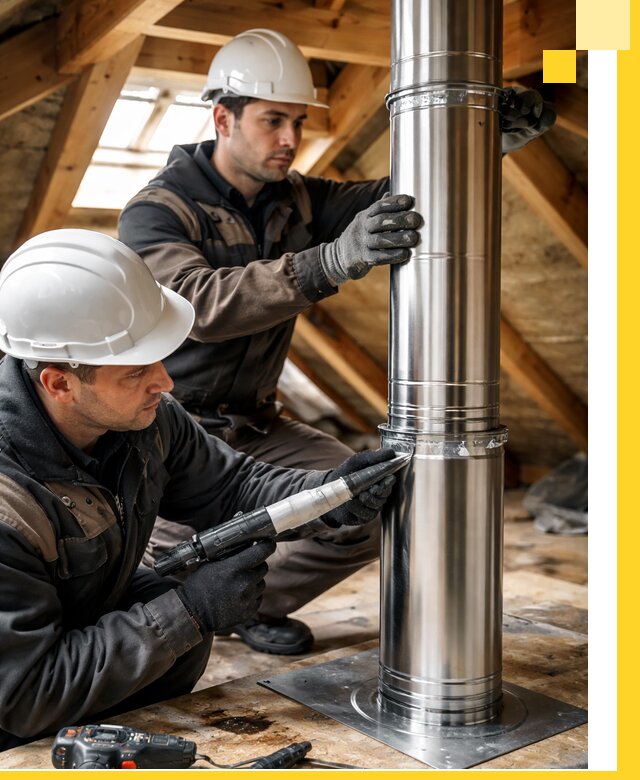 Монтаж дымоходов для каминов в Апатитах с гарантией качества