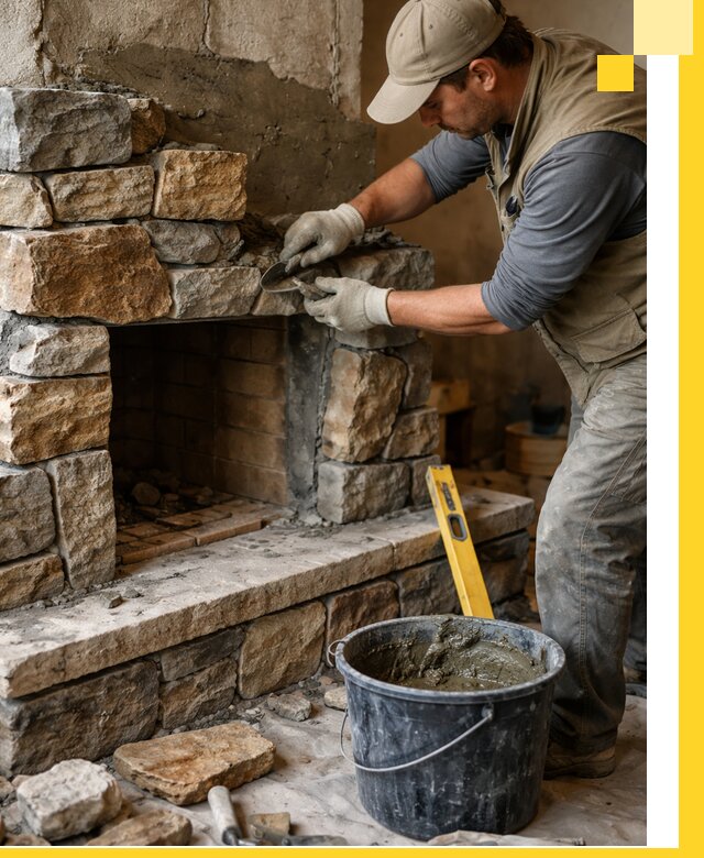 Изготовление и установка каменных каминов под ключ в Апатитах