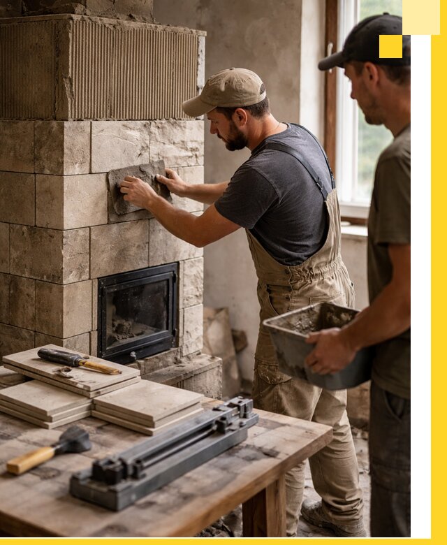 Профессиональная облицовка печей в Апатитах: керамика и камень