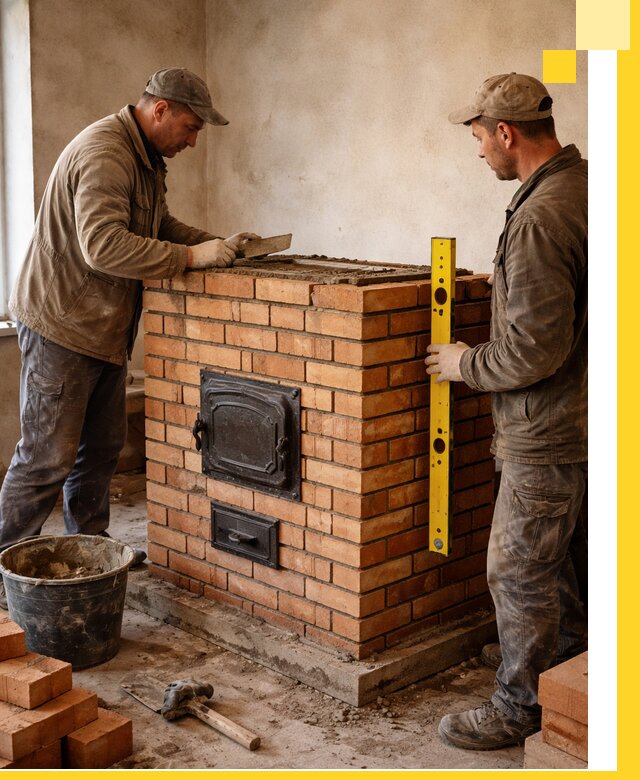 Отопительные печи под ключ в Апатитах, установка и сборка