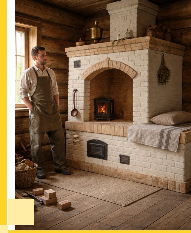 Русские печи с лежанкой под ключ в Апатитах от 155580 р. ЭриданПтт