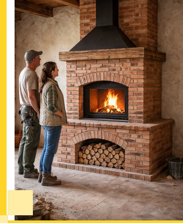 Печи камины из кирпича в Апатитах от 124464 р. | ЭриданПтт