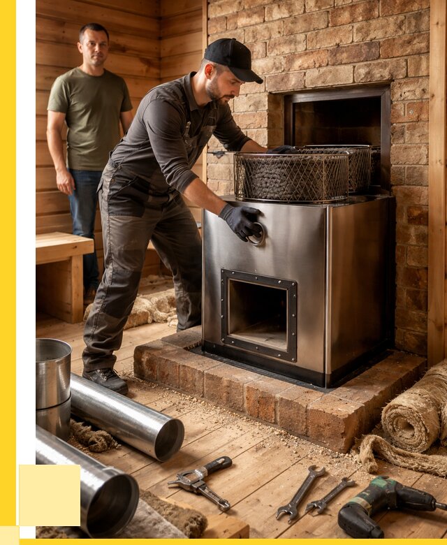 Монтаж банных печей под ключ в Апатитах от 18670 р., ЭриданПтт