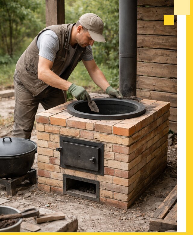 Изготовление и установка печей для казана в Апатитах под ключ