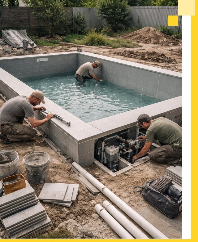 Строительство и монтаж бассейнов для дачи под ключ в Апатитах