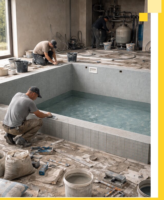 Строительство и монтаж бассейнов в помещении в Апатитах