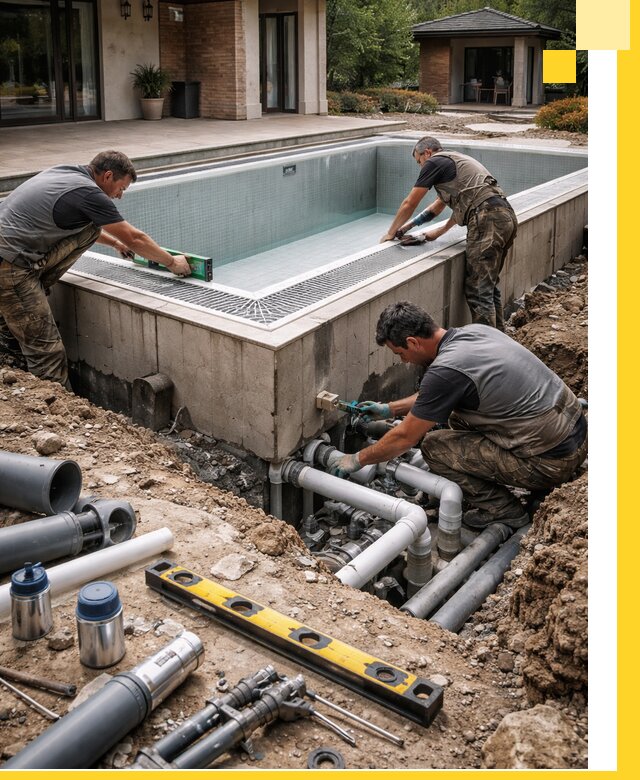 Строительство переливных бассейнов в Апатитах под ключ