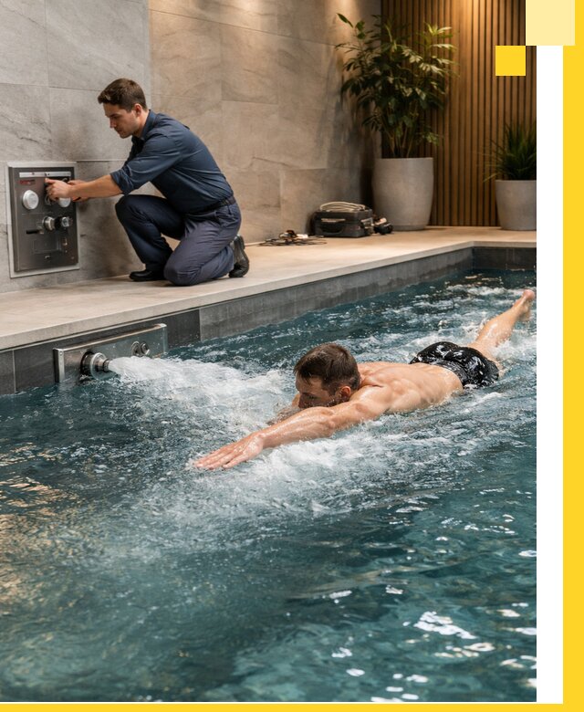 Проектирование и монтаж бассейнов с противотоком в Апатитах