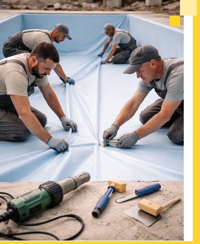 ПВХ пленка для бассейнов с монтажом и гарантией в Апатитах