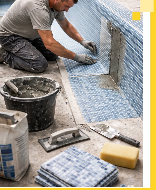 Укладка и ремонт мозаики для бассейнов под ключ в Апатитах