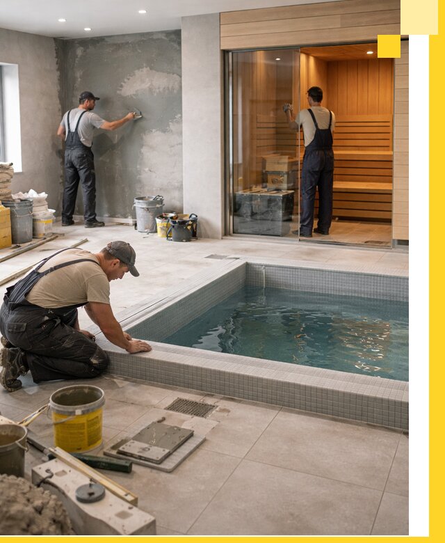 Проектирование и строительство сауны с бассейном в Апатитах