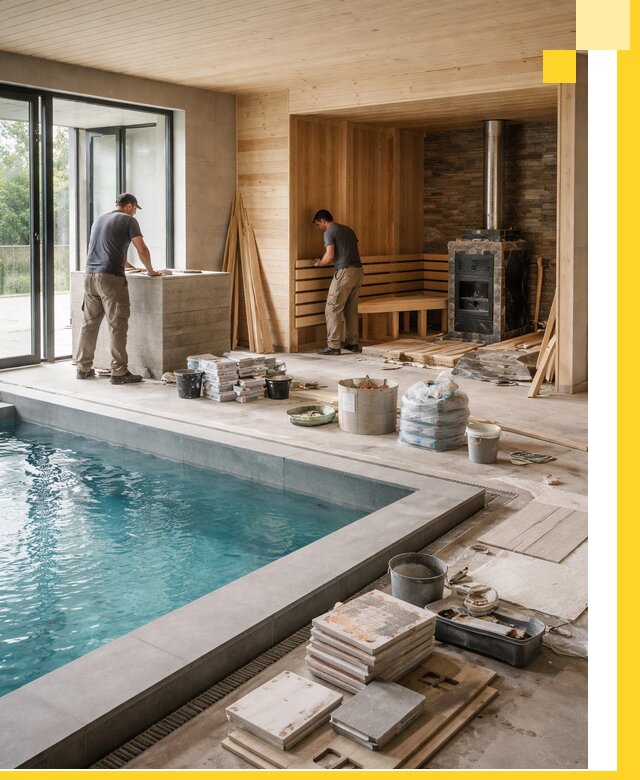 Проектирование и строительство бань с бассейном в Апатитах