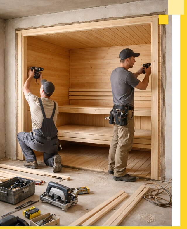 Монтаж саун под ключ в Апатитах — проектирование и установка