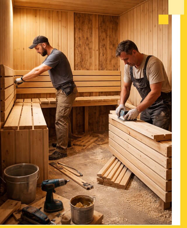 Профессиональный комплексный ремонт саун под ключ в Апатитах