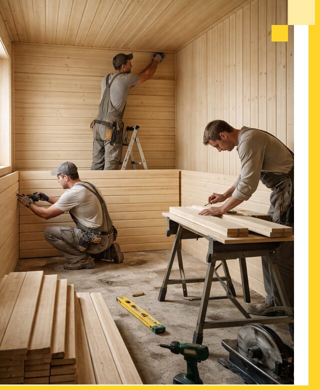 Обшивка саун в Апатитах из натуральной древесины под ключ