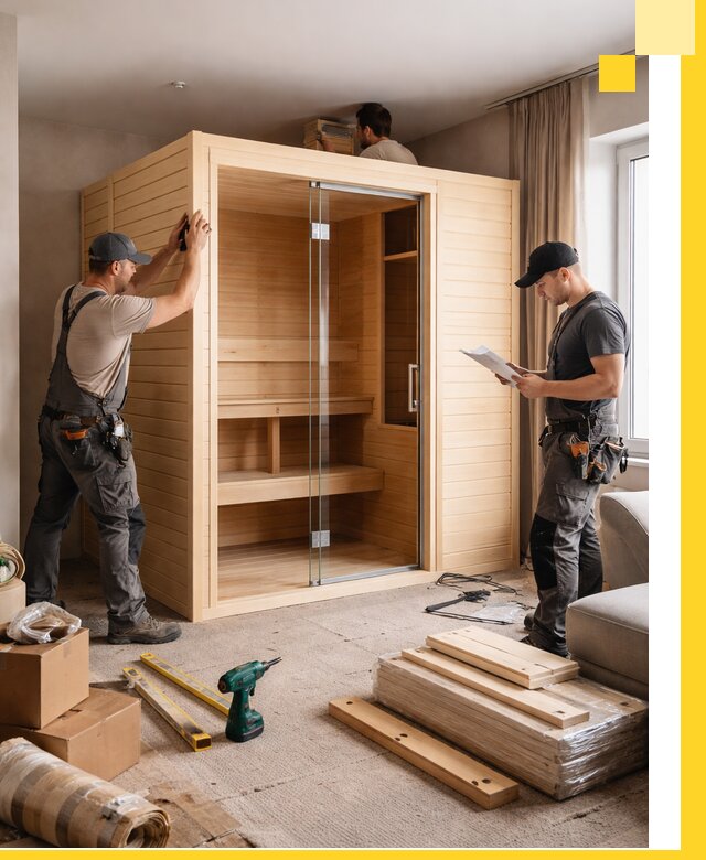 Установка и благоустройство саун в квартире в Апатитах