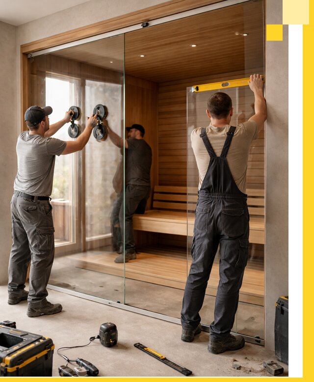 Производство и монтаж стеклянных саун под ключ в Апатитах