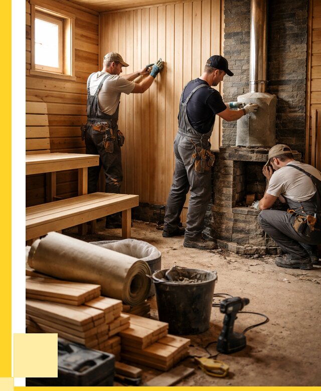 Ремонт бань под ключ в Апатитах от 46674 р. | ЭриданПтт