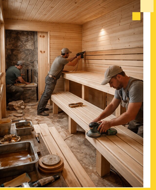 Профессиональная отделка бань в Апатитах под ключ, с гарантией