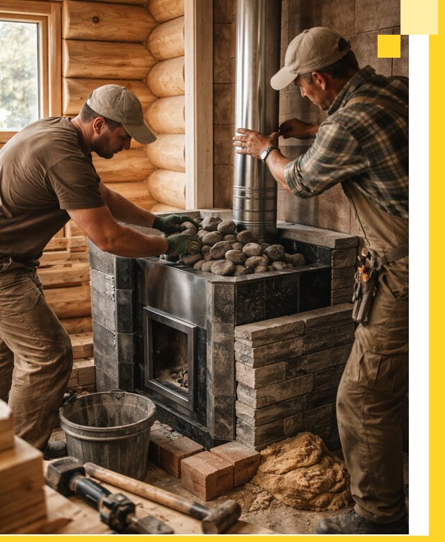 Строительство и отделка русских бань под ключ в Апатитах