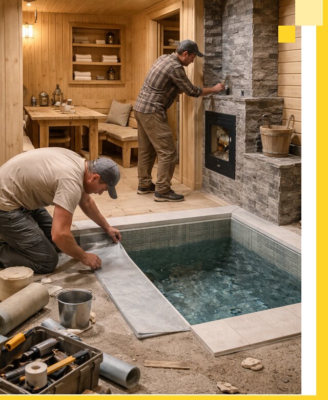 Строительство бань с комнатой отдыха под ключ в Апатитах