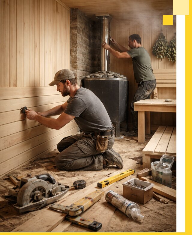 Полное строительство и оснащение парных под ключ в Апатитах