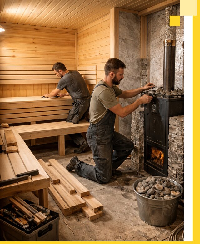 Дизайн и строительство интерьеров бань под ключ в Апатитах