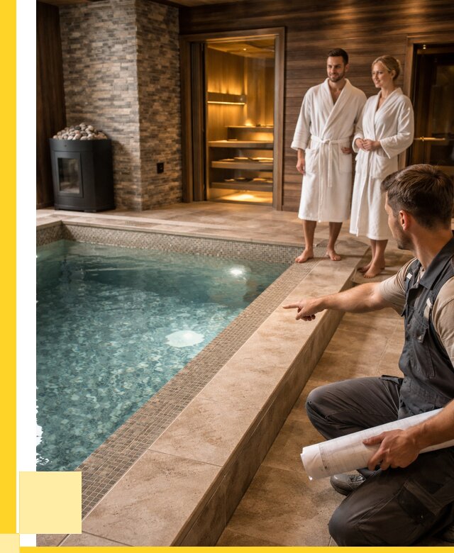 Проект бани с бассейном под ключ в Апатитах от 67418 р. | ЭриданПтт