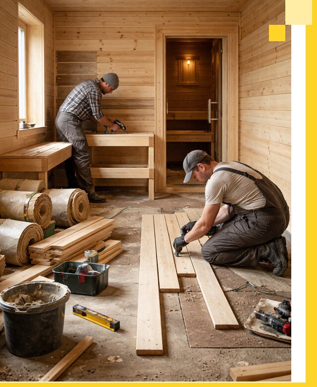 Индивидуальный проект бани с комнатой отдыха под ключ в Апатитах