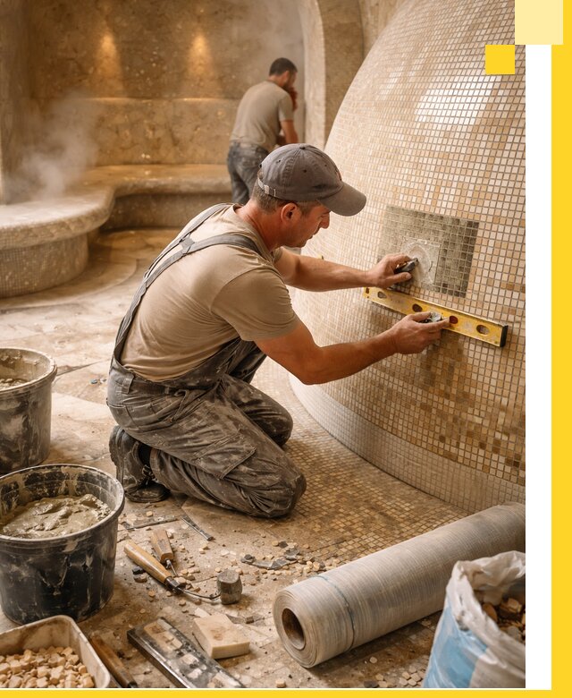 Хамам под ключ в Апатитах: проектирование, строительство, отделка