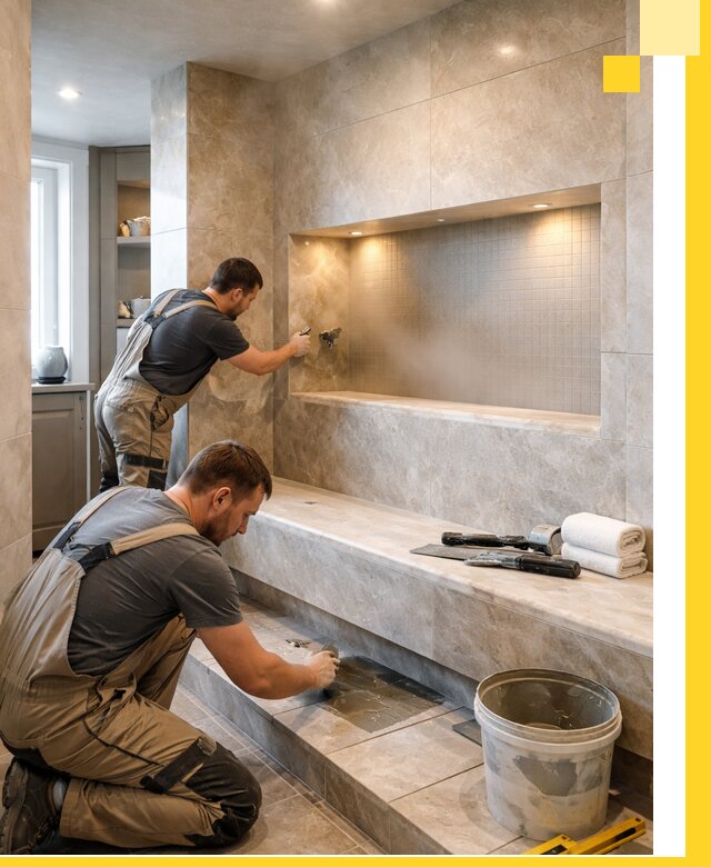 Профессиональное строительство хамама в квартире в Апатитах