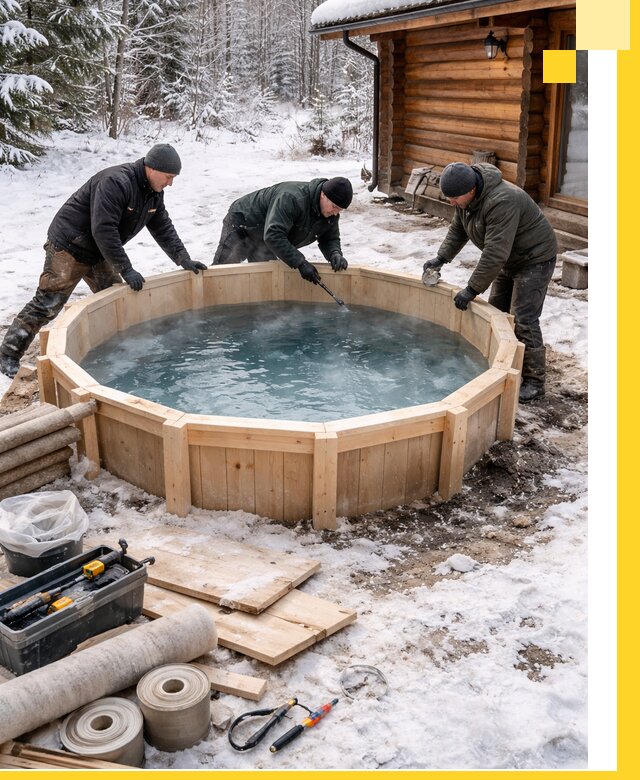 Изготовление и установка ледяных купелей под ключ в Апатитах